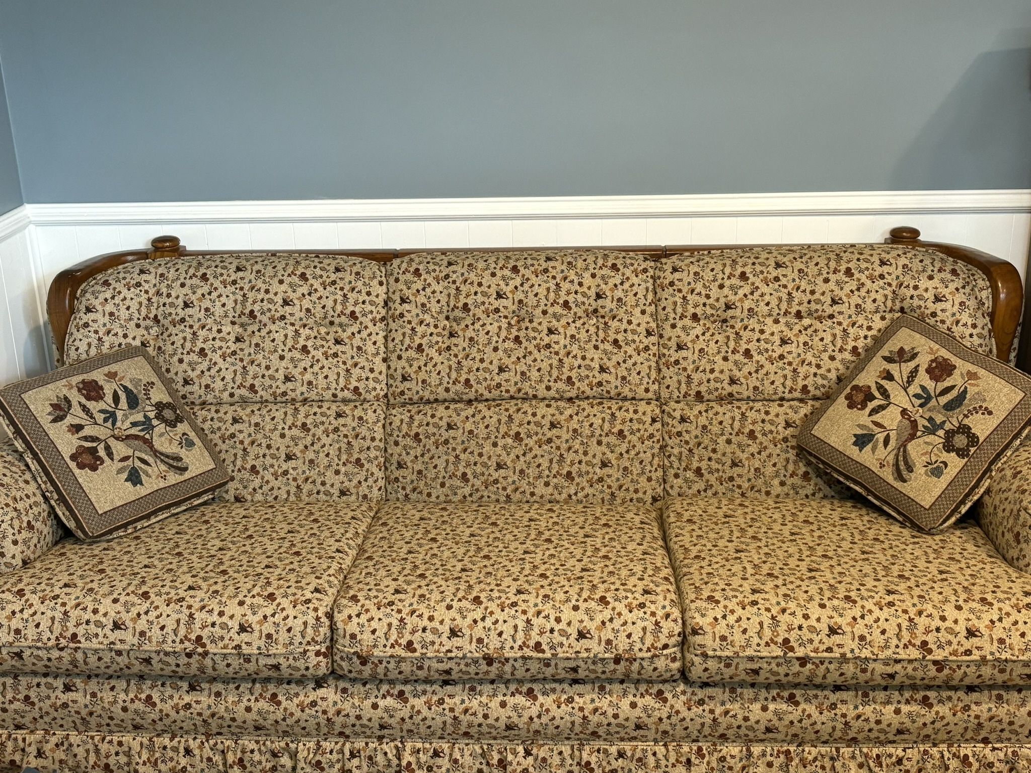 Vintage Solid Wood Sofa