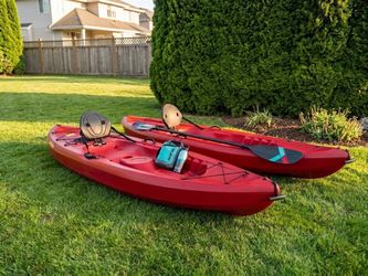 His & Hers Matching Red Tamarack 120 Kayaks