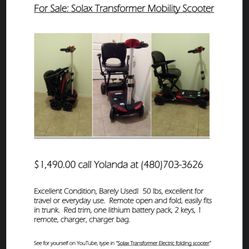 Transformer Mobility scooter 