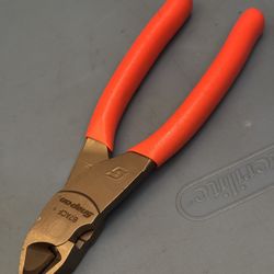 Snap-on Tools 87ACF Diagonal Cutters 7" VectorEdge Red Vinyl Pliers