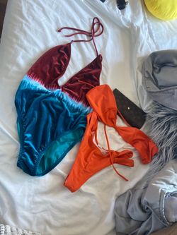 Bikinis medium and large they both fit like small