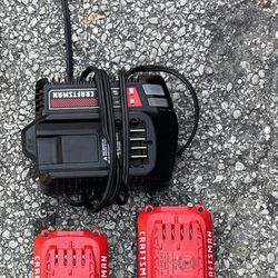 CRAFTSMAN V20  - 2 Lithium-ion ( 4 Ah Battery and Charger ) Pick Up Only , And Willing To Negotiate  on price 