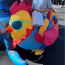 Inflatable Rooster Ride-On Costume