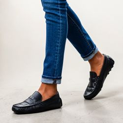 Rockport TruTECH Black Leather Penny Loafers Women’s 9.5M Comfort