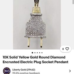 10k Gold Diamond Plug