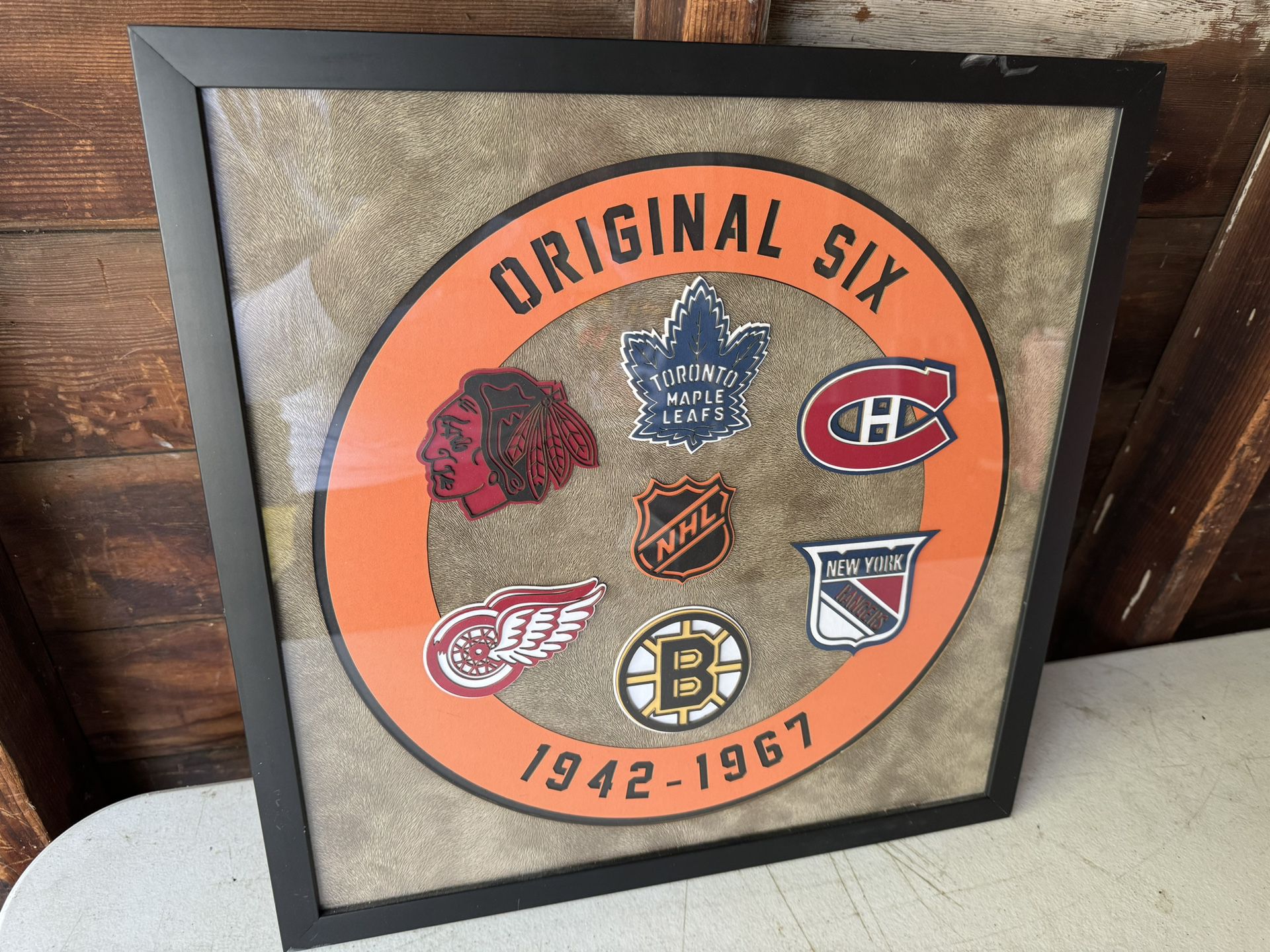 Original Six Hockey Framed Picture (17x17) 