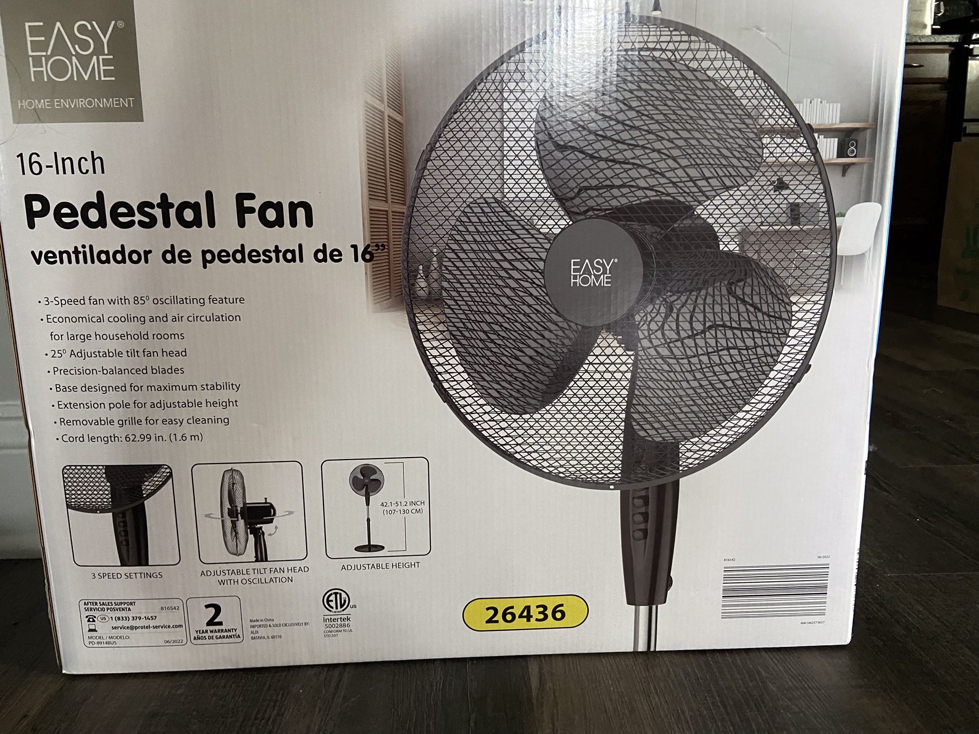 Unopened Brand New Easy Home Pedestal Fan. for Sale in Charlotte, NC OfferUp