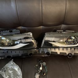 14-15 Chevrolet Camaro Vland Dual Beam Projector Headlights Black