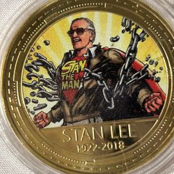 Marvel Smuperhero StanLee Gold Plated Coin  