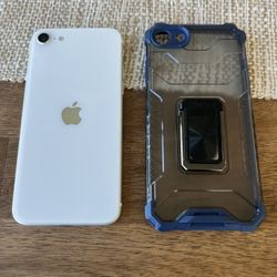 2021 iPhone SE White 128GB & Stand Case