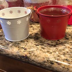 12 Metal Buckets/Pails