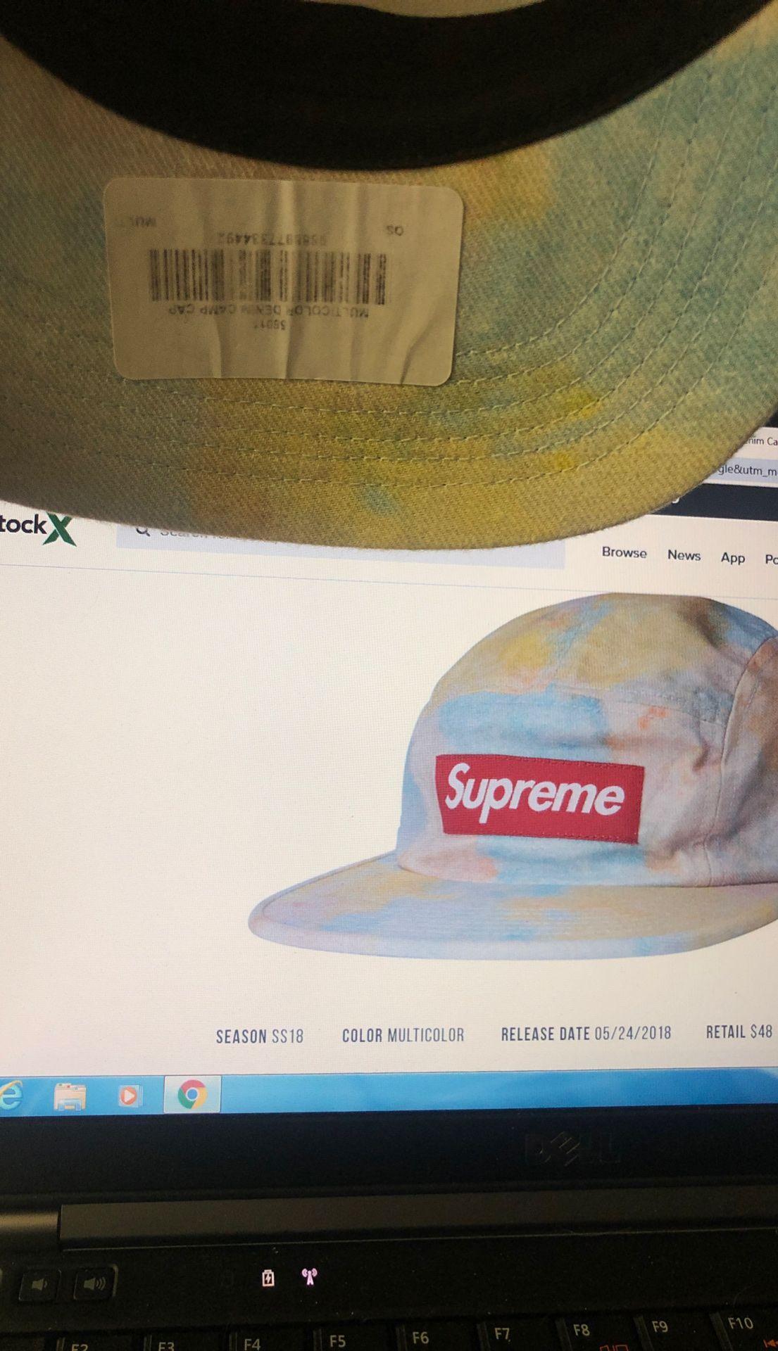 Multicolored supreme hat