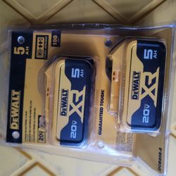 DEWALT 20VMAX XR BATTERIES 5.0AH NEW 