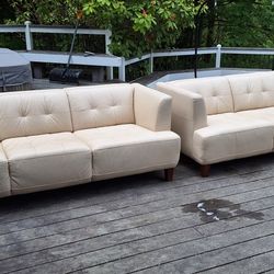 FREE Cream Leather Couches