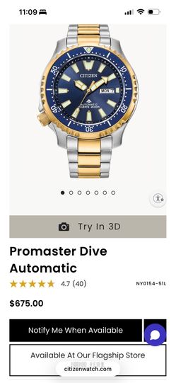 Citizen fugo Dive automatic watch