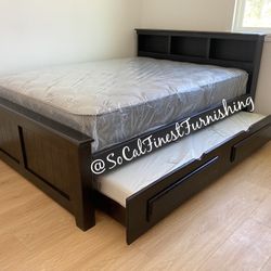 New Queen Bed With Trundle And Mattresses