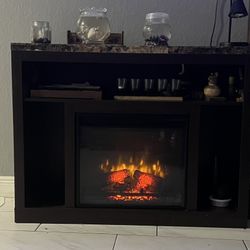 Electric Fireplace TV Stand – Great Condition