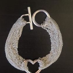 Tiffany & Co. Multi-Strand Heart Toggle Bracelet – Sterling Silver – Iconic Elegant 