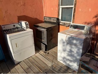 Coin operated washer and dryer, and electric stove