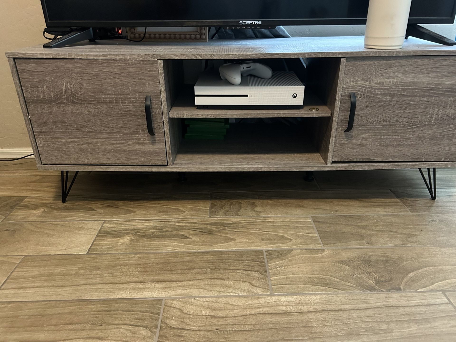 Gray TV Console