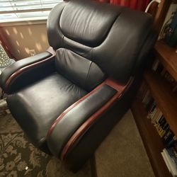 Leather sofa and chair set