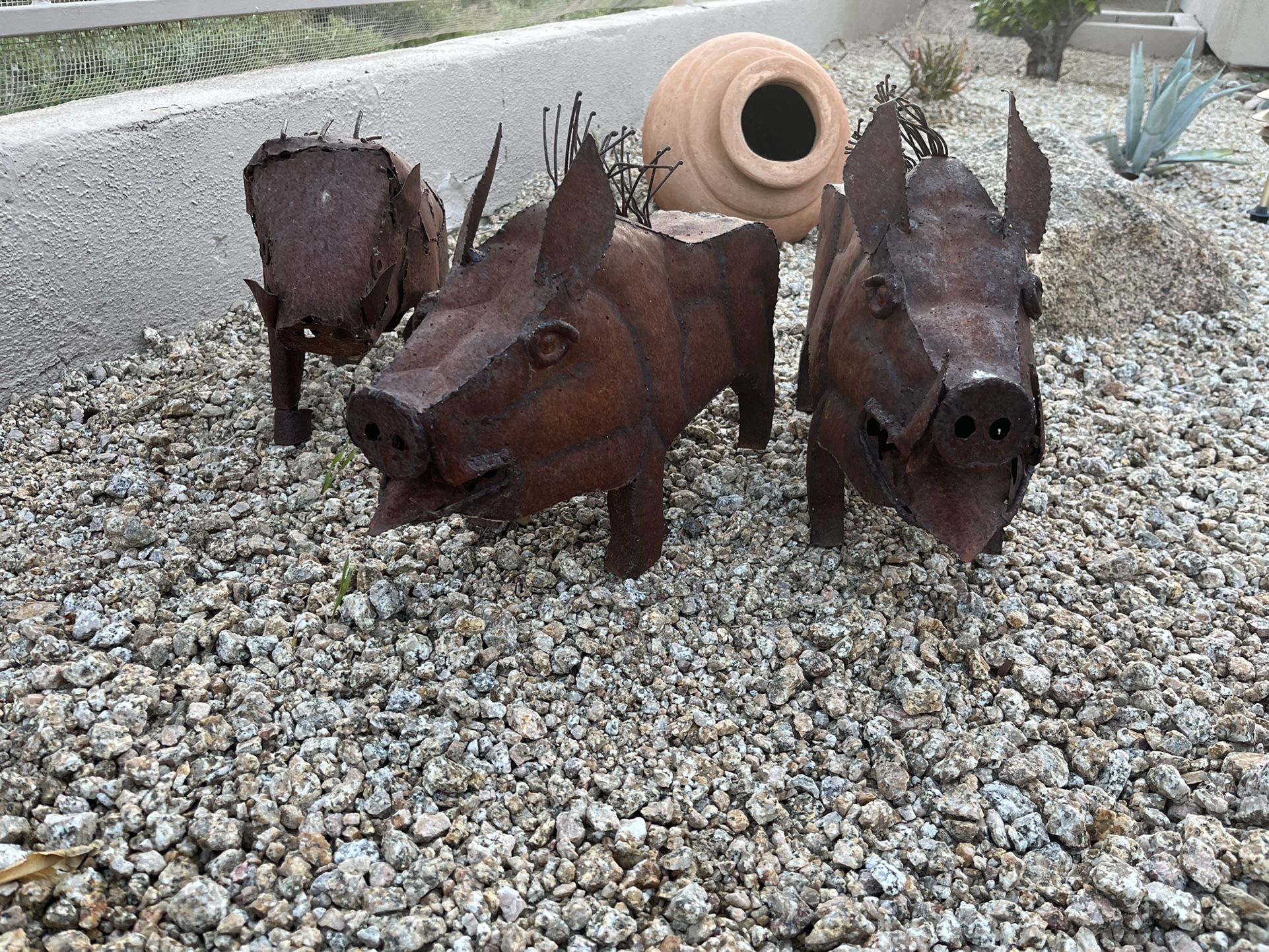 Metal Javelina Yard Art
