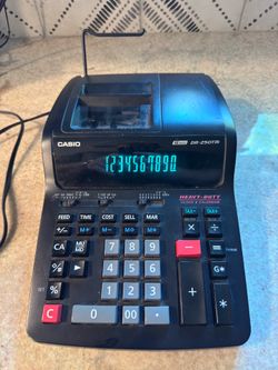 Casio DR-250TM Printing Desktop Calculator Large Works