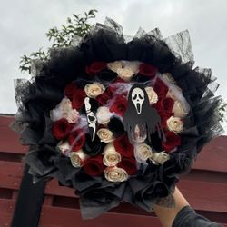 Ghostface spooky bouquet