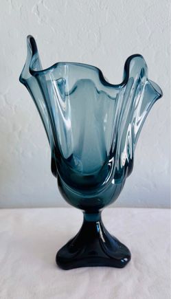 Viking Glass Epic Drape Charcoal Handkerchief Vase
