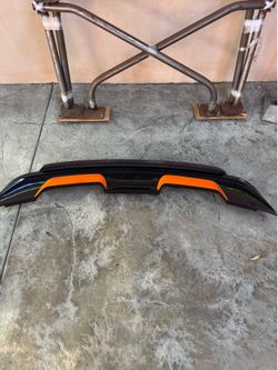 GT Style Rear Spoiler with Wicker Bill Ad-On Carbon Fiber