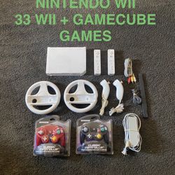 NINTENDO WII + 30 WII and GAMECUBE GAMES