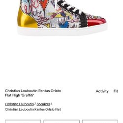 Mens Christian Louboutin Orlato Graffiti High Tops