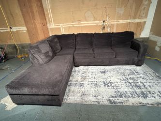 2-Piece Dark Grey L-Shaped Sectional (Delivery Available)