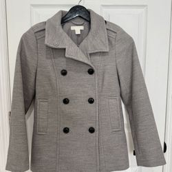 H & M Women Grey Peacoat Size Medium 