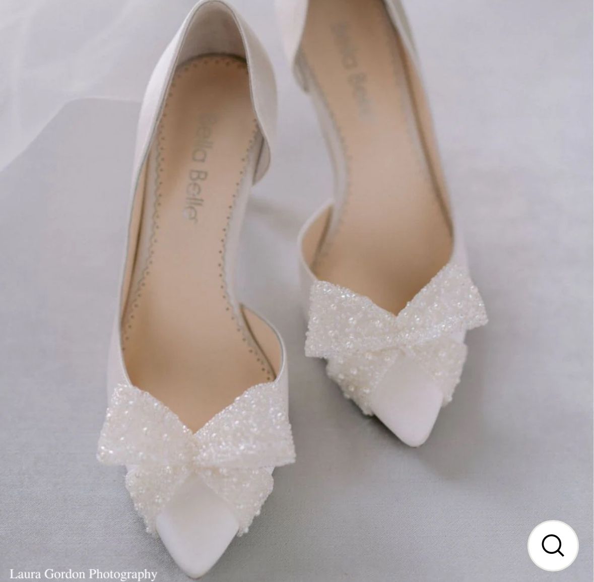 DOROTHY D'Orsay Wedding Heels with Bow from Bella Belle