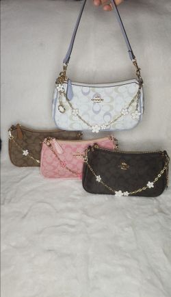 Coach  Shoulder Bags with Floral Chain