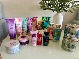 Shower gel, body cream, scrub and candles Bath & body works, Victoria Secret NEW