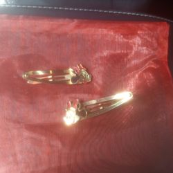 Mickey Mouse (Girlfriends) Hair Gold Clips