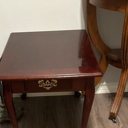 JUST REDUCED! Large Cherry Wood End Table