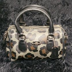 Coach Ocelot Print Mini Handbag