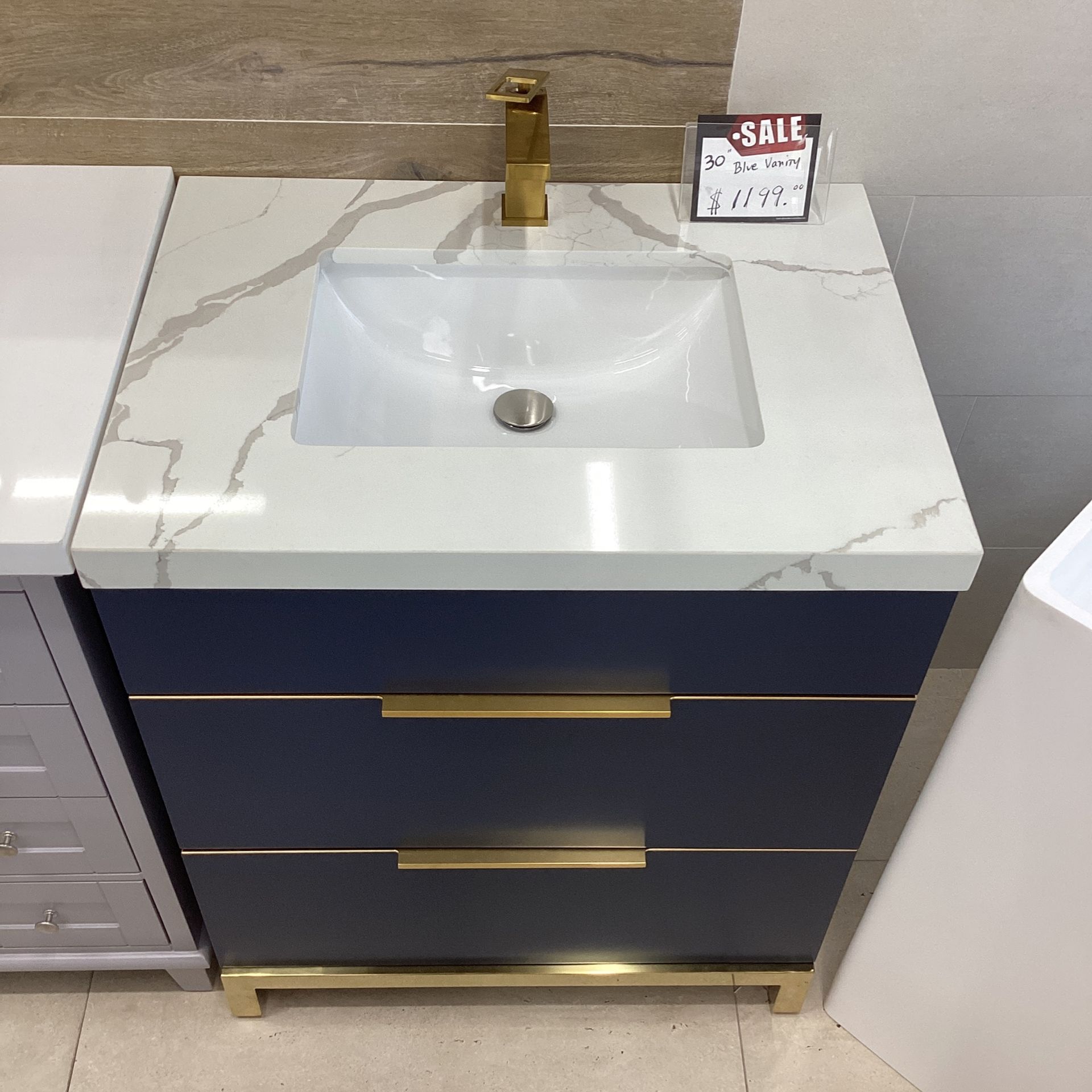30” White Royal Mercer Bathroom Vanity Solid Wood Soft Close Drawers Quartz Countertop Ceramic Sink ❗️❗️❗️❗️❗️