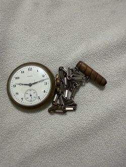 Elgin Antique Pocket Watch with Chain