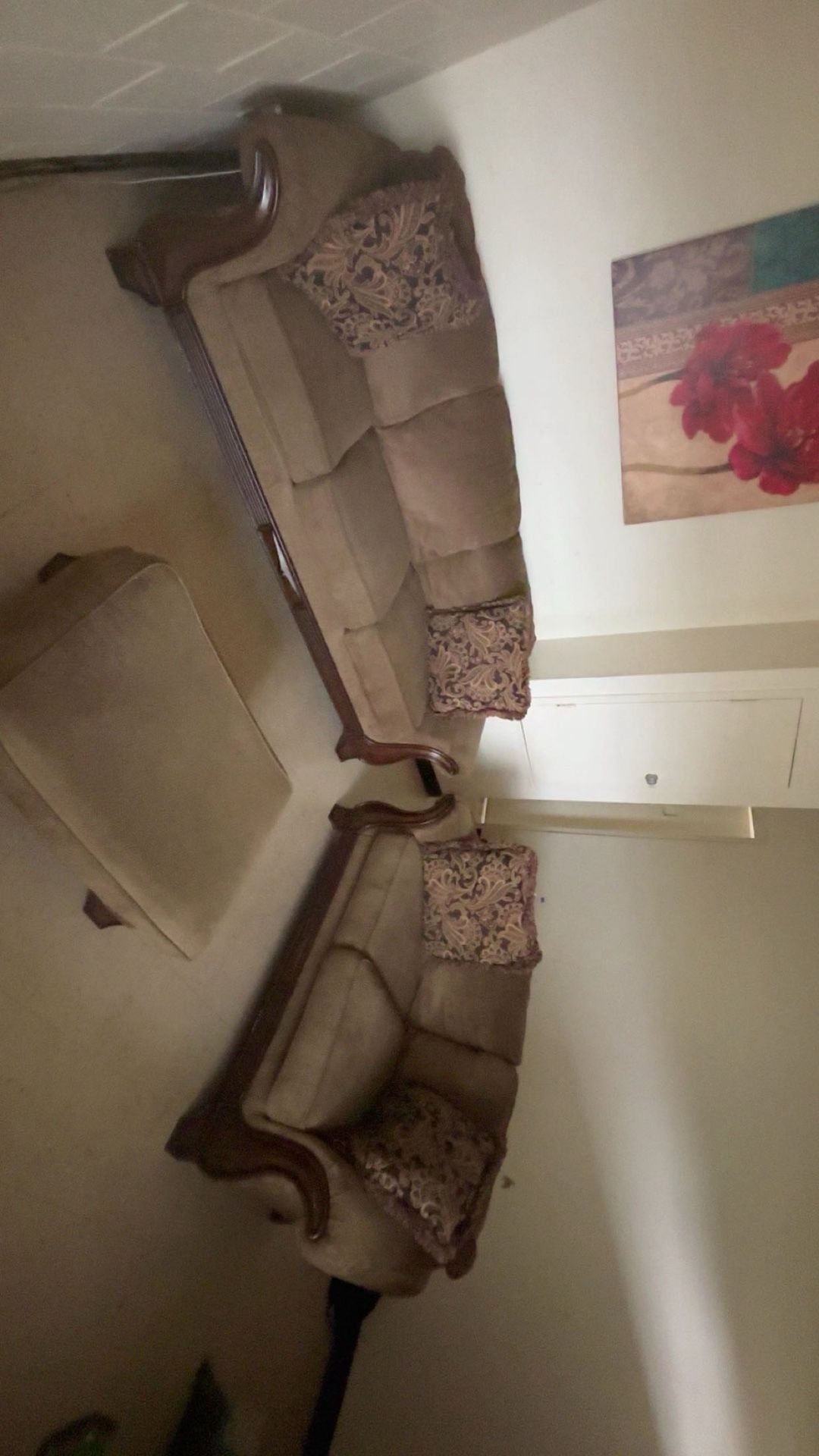 3 Piece Sofa Set Plus A Rug Match The Pillow