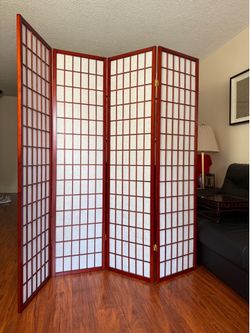 Japanese red room divider