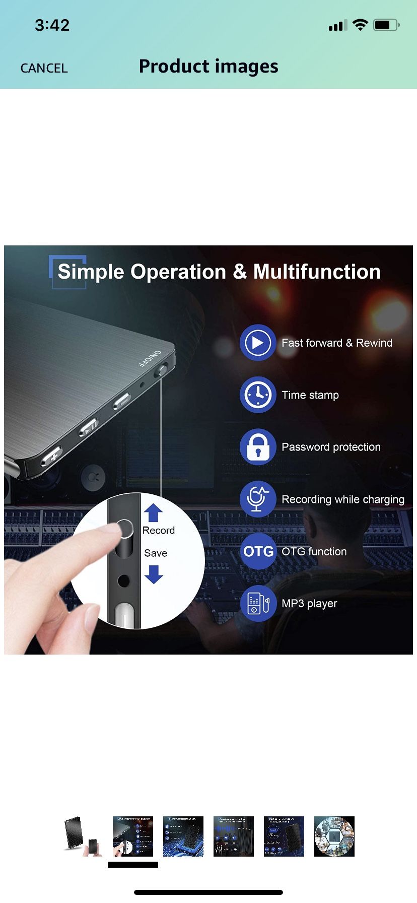 Brand New 16GB Digital Voice Recorder,Henf Voice Activated Recorder with 70 Hours Recording Time,Thinnest Audio Voice Recorder,HD Recording Device wit