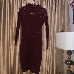 Burgundy dress