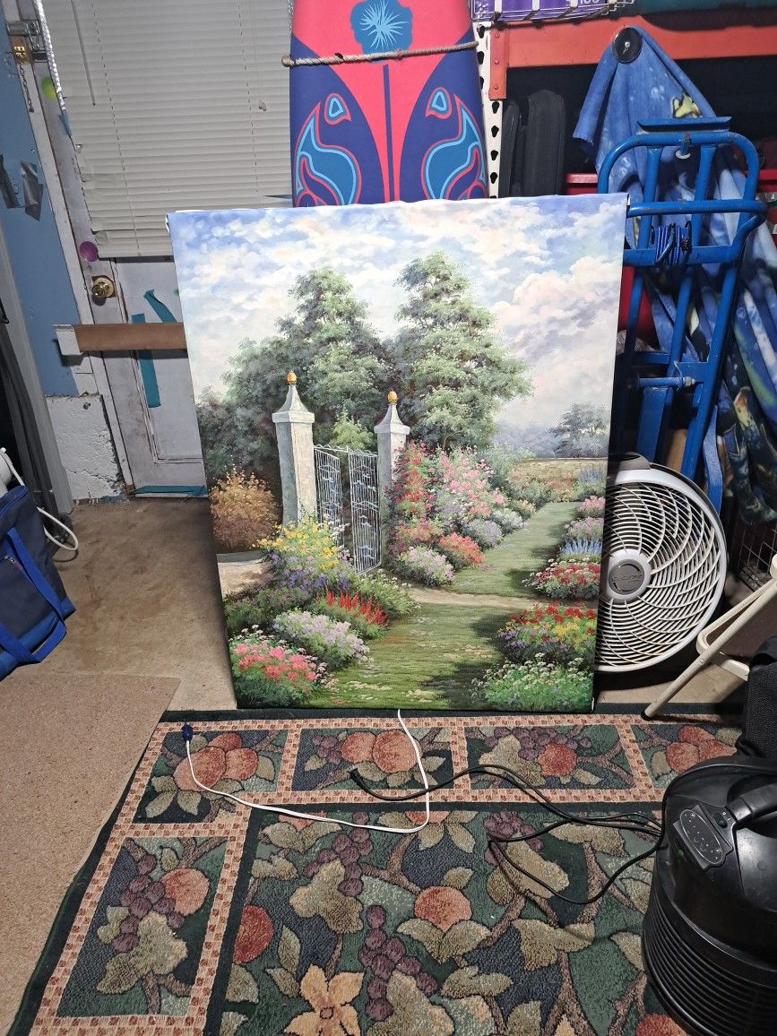 Large Canvas Garden Painting/picture