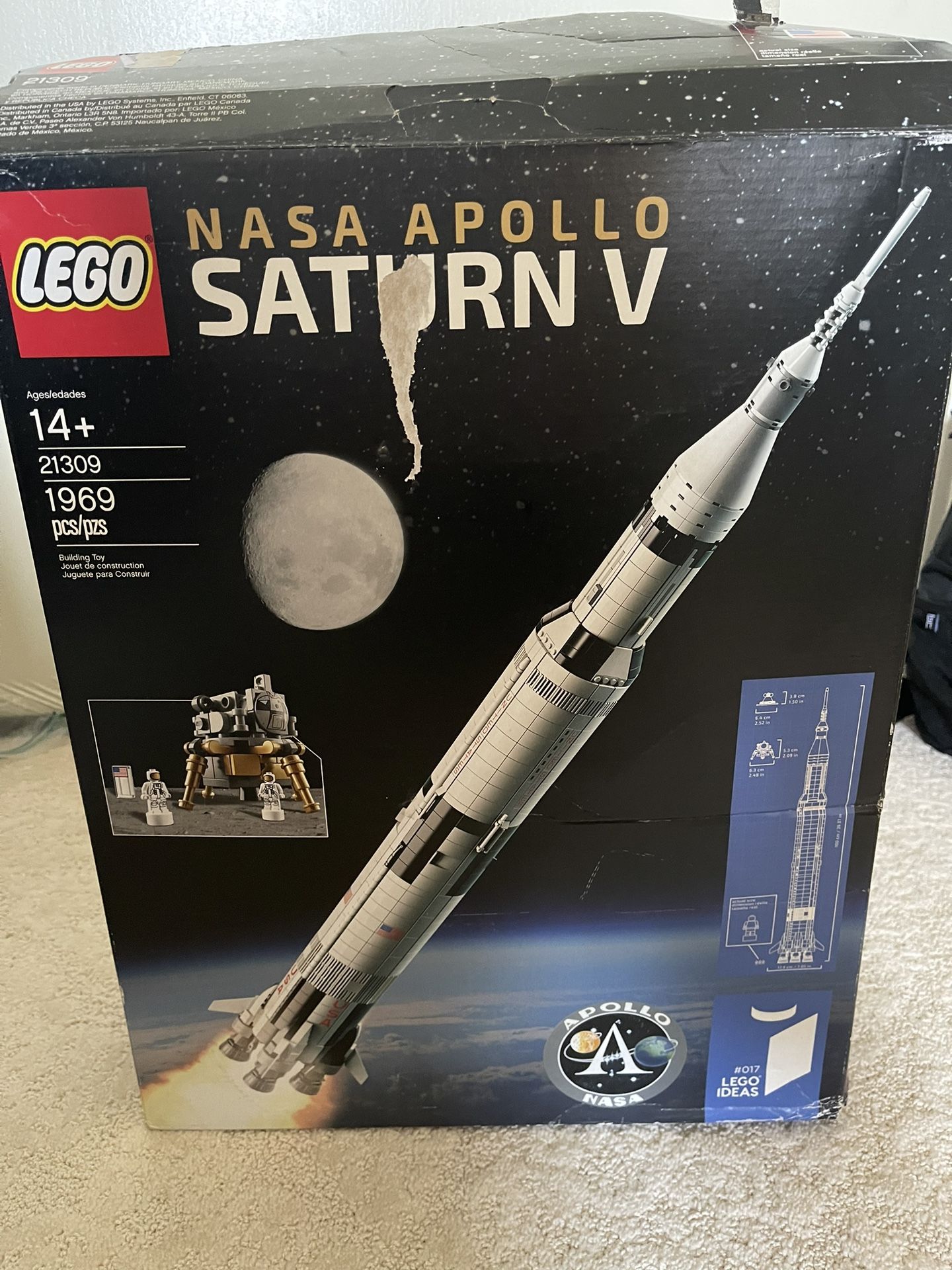 Lego 21309 Lego Saturn Apollo Lego 21309 NASA Apollo Saturn V