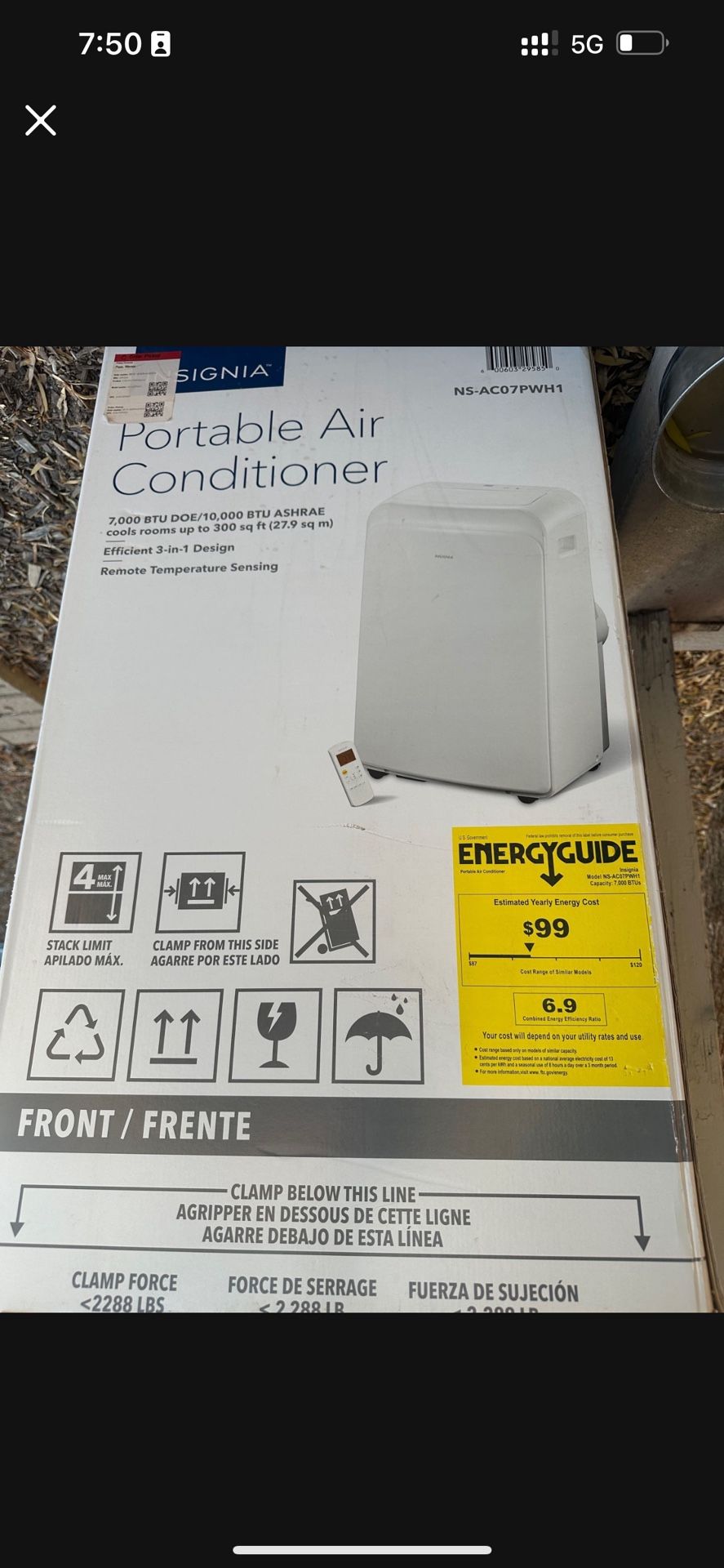 Insignia portable AC unit