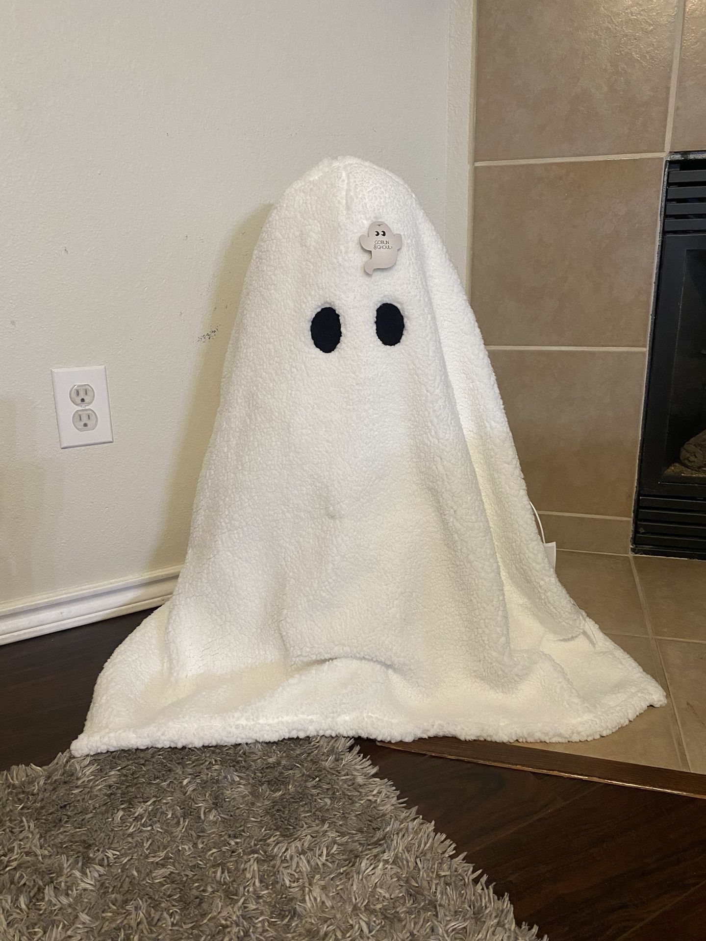 Halloween Pottery Barn 30”tall Gus the Ghost Dupe Pillow Goblin and Ghoul Decor